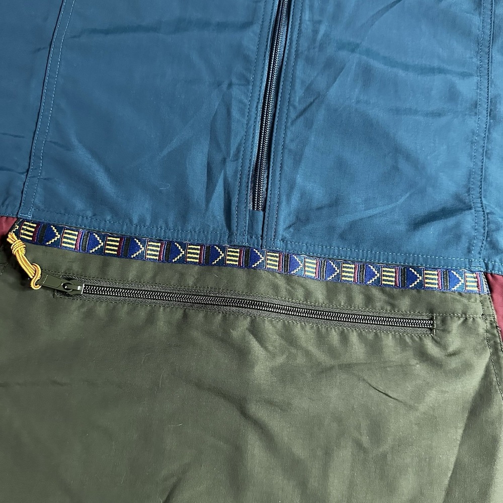 LL Bean Windbreaker Mens XXL Teal Mountain Classic Anorak Jacket Hooded Nylon - Picture 4 of 8